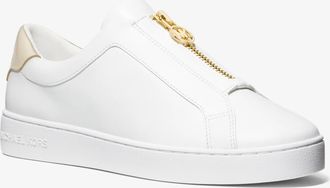 Michael Kors Keaton Leather Zip-Up Sneaker