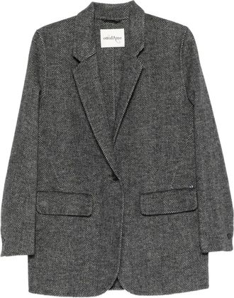 ottod'Ame Blazer monopetto con motivo a spina di pesce - Nero