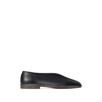 Christophe Lemaire Flat Piped Slippers In Leather