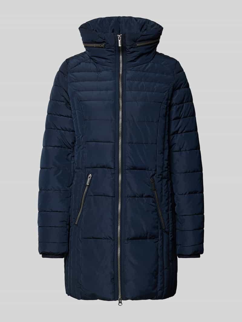 Christian Berg Steppmantel mit Kapuze in Dunkelblau, Größe 38 ab