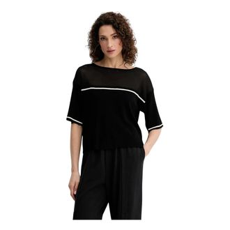 Liu Jo Gebreid T-shirt - Dames - Truien - Zwart - Maat: XS Nylon