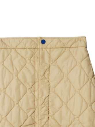 Burberry Diamond-Quilted Skirt - Beige