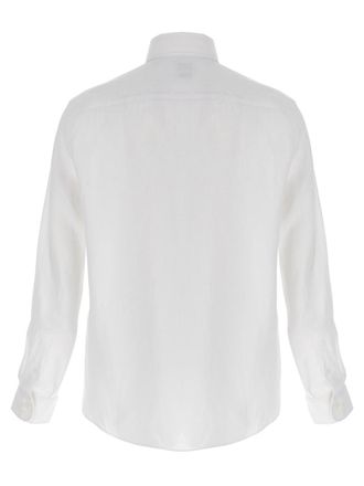 Brunello Cucinelli Mens White Linen Blouse