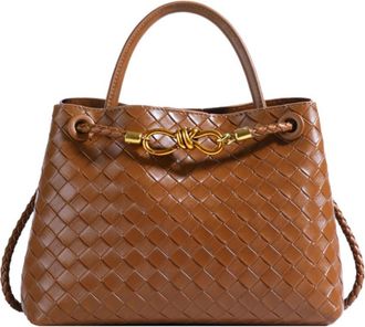 Generic Womens Handbags Soft Leather Bags Fashion Crossbody Bags Woven Top-Handle Bags