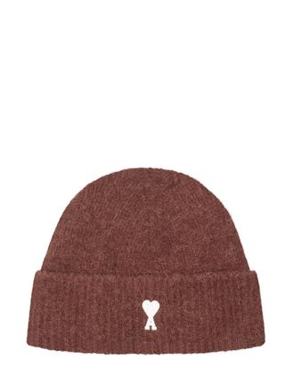 Ami Brown Logo Beanie Cap