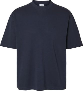 Selected short-sleeve T-shirt - men - Polyester/Organic Cotton/Elastomultiester - M - Blue