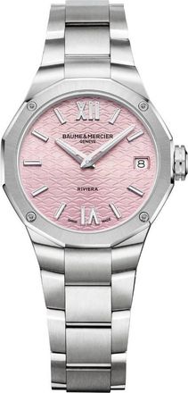 Baume & Mercier Riviera Quartz Pink Dial Ladies Watch 10812