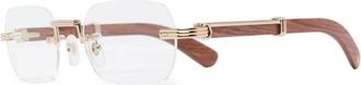 Cartier Ct 0377O 002 Optical Frame - Heren - Brillen - Geel - 53 MM - Accessoires