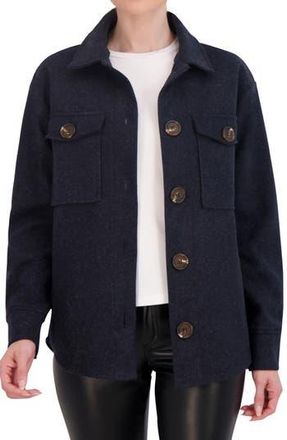 Ookie & Lala Faux Wool Shacket in Midnight Navy at Nordstrom Rack, Size Small