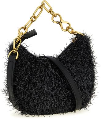 Twin-Set Textured Lurex Mini Bag - Black