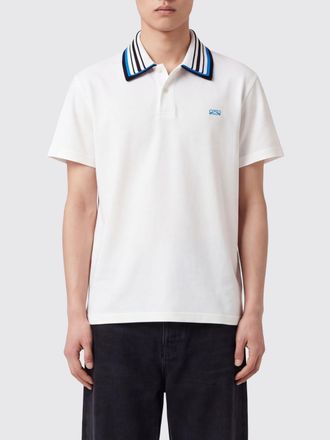 Loewe Polo a maniche corte in cotone con logo a contrasto e colletto a righe