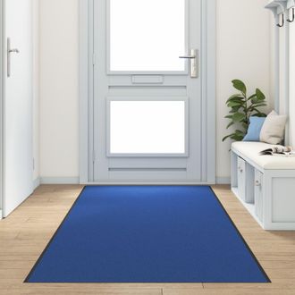 Berkfield Home Washable Blue Doormat 120x350 cm | Size: Medium