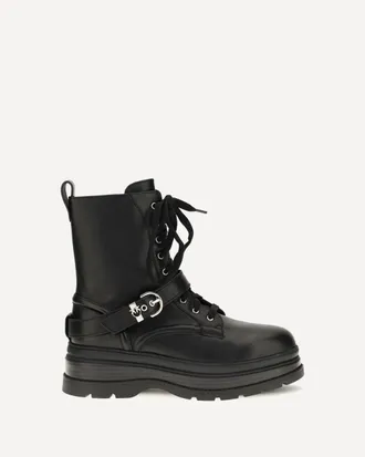 Pinko Eva lace-up leather ankle Boots Female 38