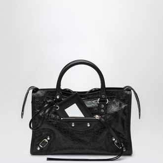 Balenciaga Le City small lambskin leather bag in black