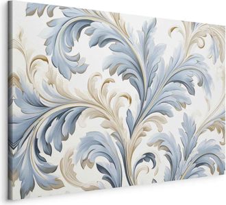 OEM Imagen - Adornos Barrocos En Colores Crema Claro Y Azul / Enredadera Barroca En Colores Claros