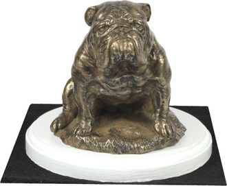 OEM Bulldog Iii - Estatuilla De Perro, Figura Sobre Base Blanca, Trofeo Para Exposici&oacute;n De Perros De Art-dog