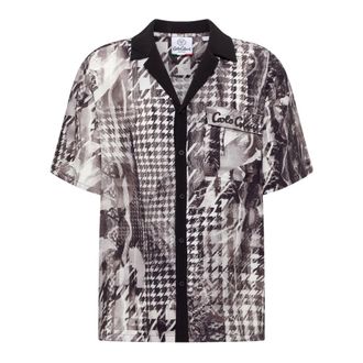 Carlo Colucci Visgraat Shirt - Heren - Korte mouwen Overhemden - Grijs - L - Overhemden