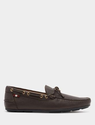 Bally Clay Driver in Grained Deer Leather in Ebano 21 at Nordstrom, Size 42.5