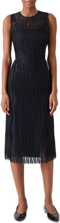Akris Wave Lace Sheath Dress in Black at Nordstrom, Size 10