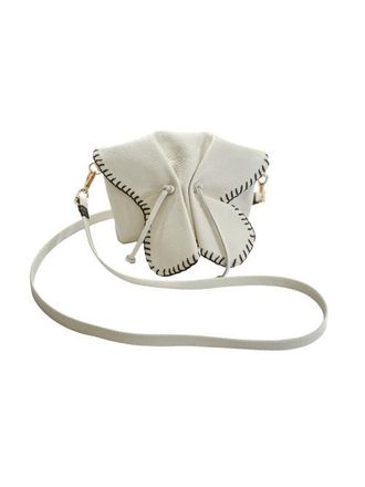 Carlos Falchi Mini Butterfly Tog Grain Leather Bag in Winter White at Nordstrom