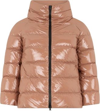 Herno Roze gewatteerde jas - Dames - Winterjassen - Beige - S - Jassen