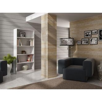 Topeshop Libreria 60CM ripiano libreria porta raccoglitori colore bianco per casa per ufficio