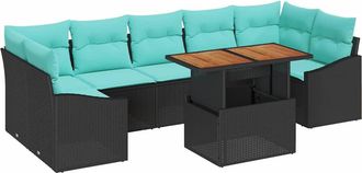 vidaXL Conjunto De Sof&aacute;s De Jard&iacute;n 8 Uds. 7-n&uacute;mero De Plazas Vidaxl