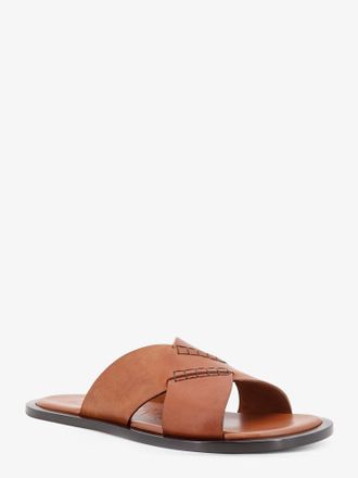 Loewe Mens Sandals Flex Leather Brown