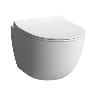 Vitra Wc Suspendido Sin Reborde Vitra Sento Blanco + Asiento