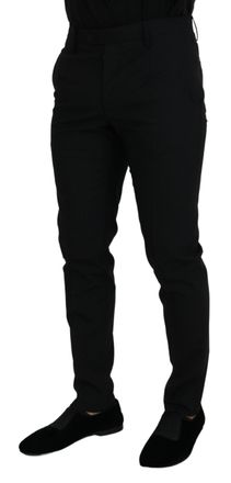 Dolce & Gabbana Wool-Blend Formal Trousers - Black