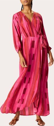 Natalie Martin Kate Silk Print Long Sleeve Dress In Sea Glass Coral