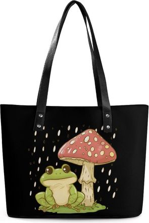 Generic Cute Frog Mushroom Tote Bags for Women Cute Shoulder Purses Handbags
