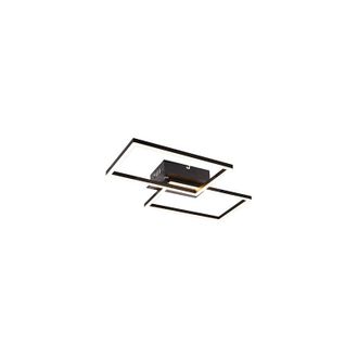 QAZQA Square Ceiling Light Black 3-Step Dimmable - Plazas Novo