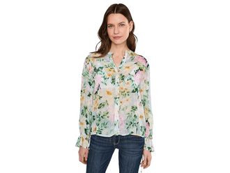 Sanctuary Femme Muse Button Blouse Womens Clothing Spring Floral : LG (US 10-12), Viscose