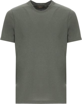 Zanone Sage Green Cotton Crewneck T-Shirt