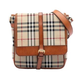 Burberry Pre-owned Cross Body Bags, female, Beige, Size: ONE SIZE Pre-owned Nylon Crossbody Bag