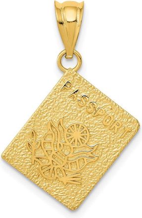 Diamond2Deal 14k Yellow Gold Passport Charm