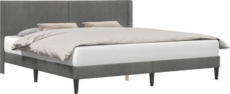 vidaXL Estructura De Cama Gris Oscuro 180 X 200 Cm Terciopelo Vidaxl