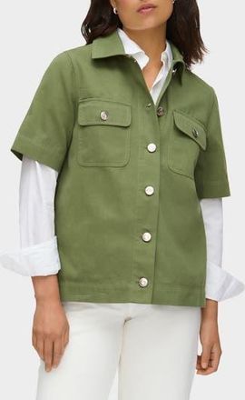 Aligne Laurel Organic Cotton Twill Button-Up Shirt in Khaki at Nordstrom Rack, Size 12