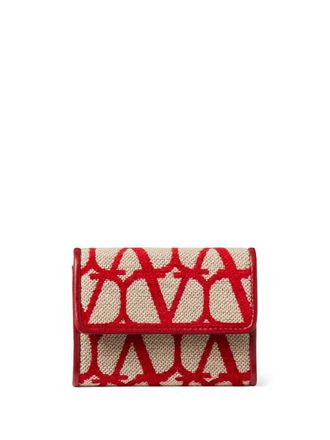 Valentino Garavani Portafoglio Toile Iconographe - Rosso