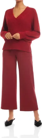 Fifteen Twenty Heather V Neck Sweater In Red