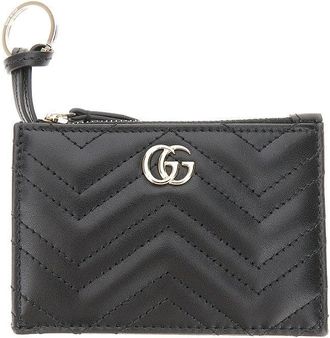 Gucci Leather GG Marmont key holder Woman One Size