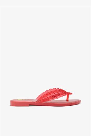 Ganni Melissa Flip Flop in Red - Size 11/12