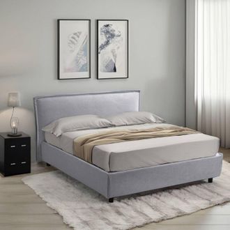Dmora Cama Individual Brusson, Desenfundable, Hecho En Italia, Gris