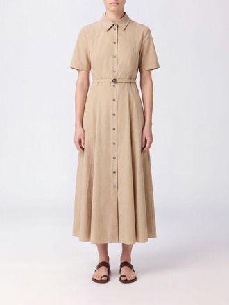 Tory Burch Abito chemisier midi in cotone stretch con cintura in vita