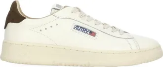 Autry White Dallas Low Brown Heel Sneakers