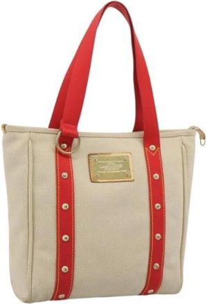 Louis Vuitton Pre-owned Vintage Tote Bag - Dames - Vintage Shopper - Beige - ONE Size - Leer - Vintage