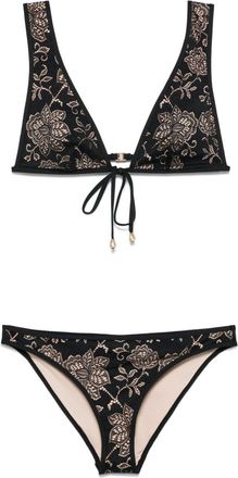 Zimmermann Tallow Lace Bikini - Womens - Elastane/Polyamide