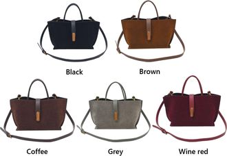 Generic PU Leather Shoulder Bag Large Underarm Bag Retro Crossbody Bag for Women (Black)