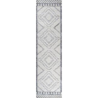 Jonathan Y Designs Amir Moroccan Beni Souk Area Rug in Cream/gray at Nordstrom, Size 2Ft 0In X 8Ft 0In